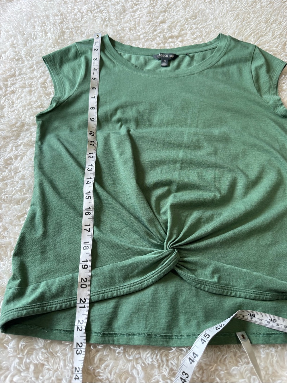 Toad And Co Womens Anza Cap Sleeve Tee with Twist Green Size M Medium - Picture 6 of 9